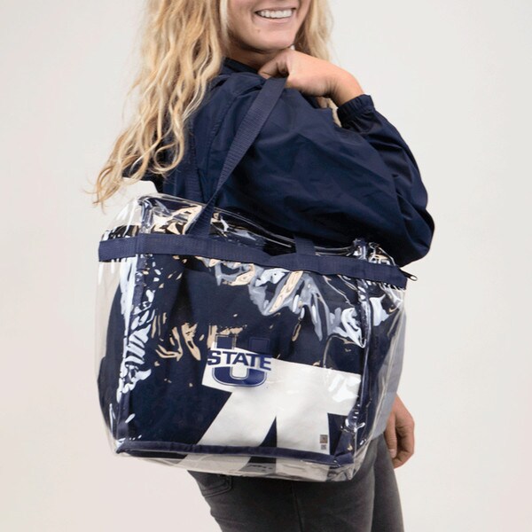 clear utah state tote bag zipper